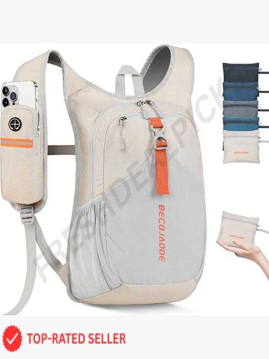 Foldable 15L Hiking Daypack Ultralight Travel Backpack Unisex with Phone Pocket main image 5